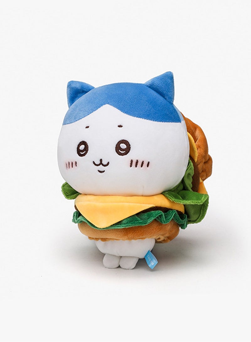 20cm Little Eight Plus Hamburger Plush Pendant Keychain Cute Plush Doll Schoolbag Accessories Toy Keychain Boy Girl Gift - Image 1